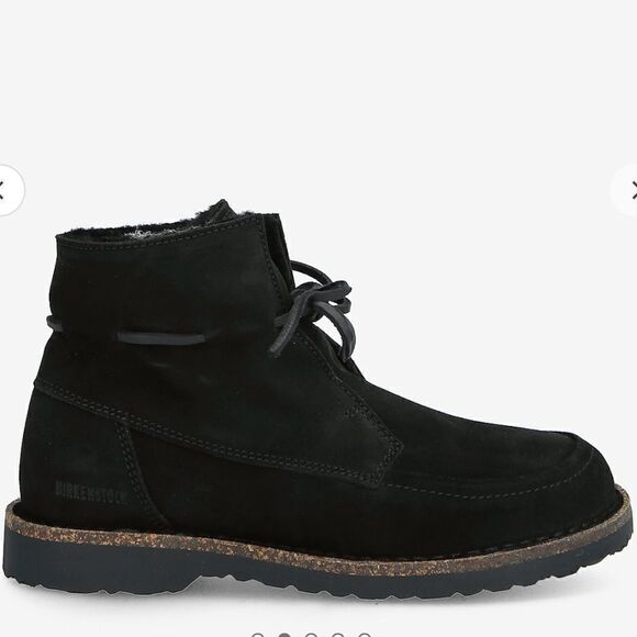 NWT Birkenstock Bakki Suede Leather Bootie Cork Sole Slip On Shoe Narrow Furry - Picture 14 of 14